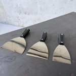 SCRAPER STAINLESS STEEL SPATULA RESIN HANDLE